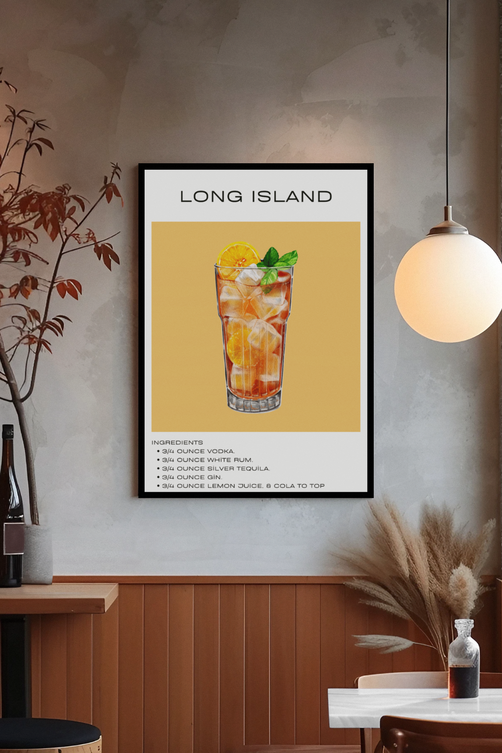 Nord Design-Kokteyl Serisi Çerçeveli Tablo - Long Island-Tablo-2-Milagron.com