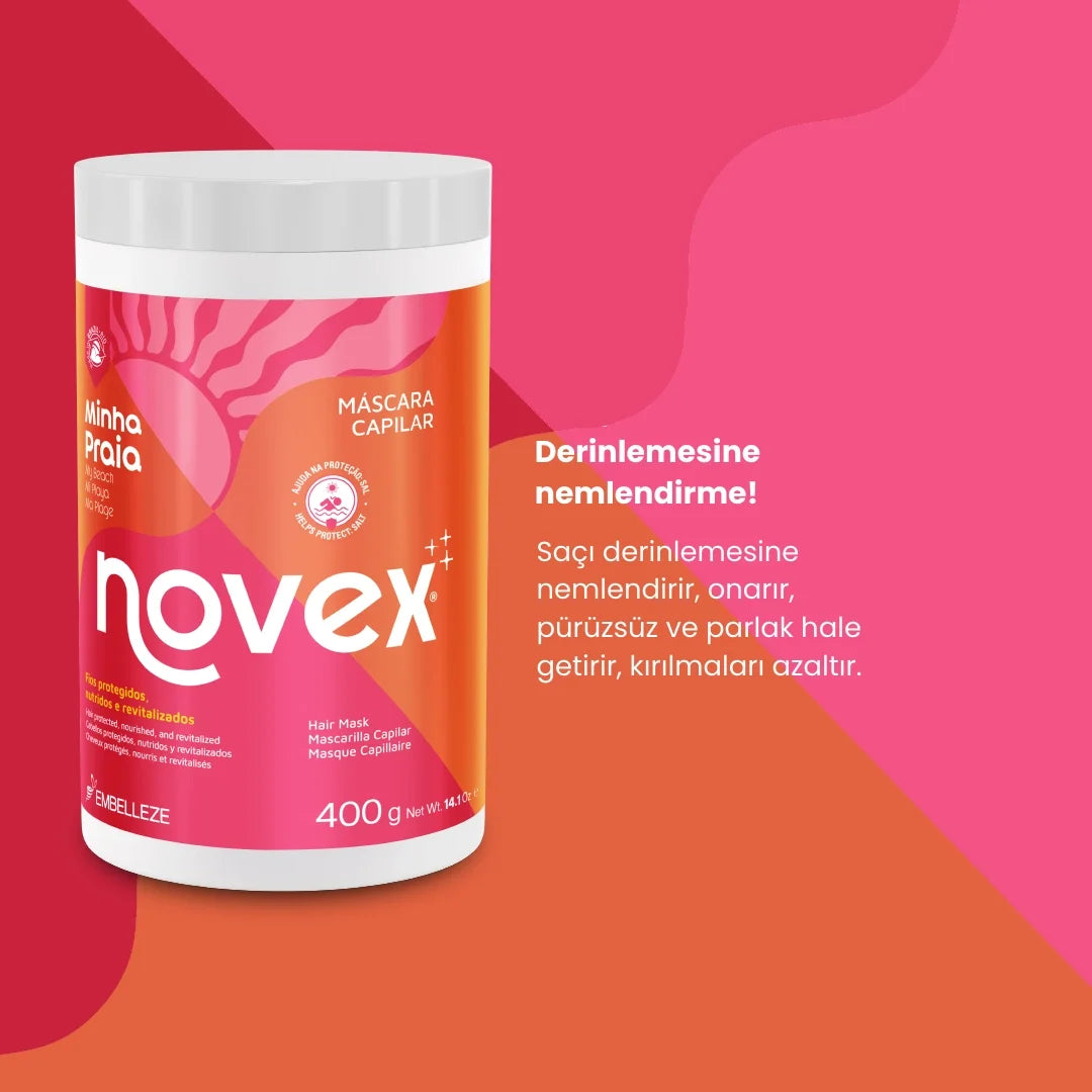 Novex My Beach - Yaza Özel Hindistan Cevizi Özlü Nemlendirici Saç Maskesi 400g