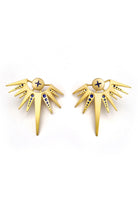 Nuir-One Lacivert Mineli 925 Ayar Gümüş Üzeri Altın Kaplama Küpe-Küpe-1-Milagron.com