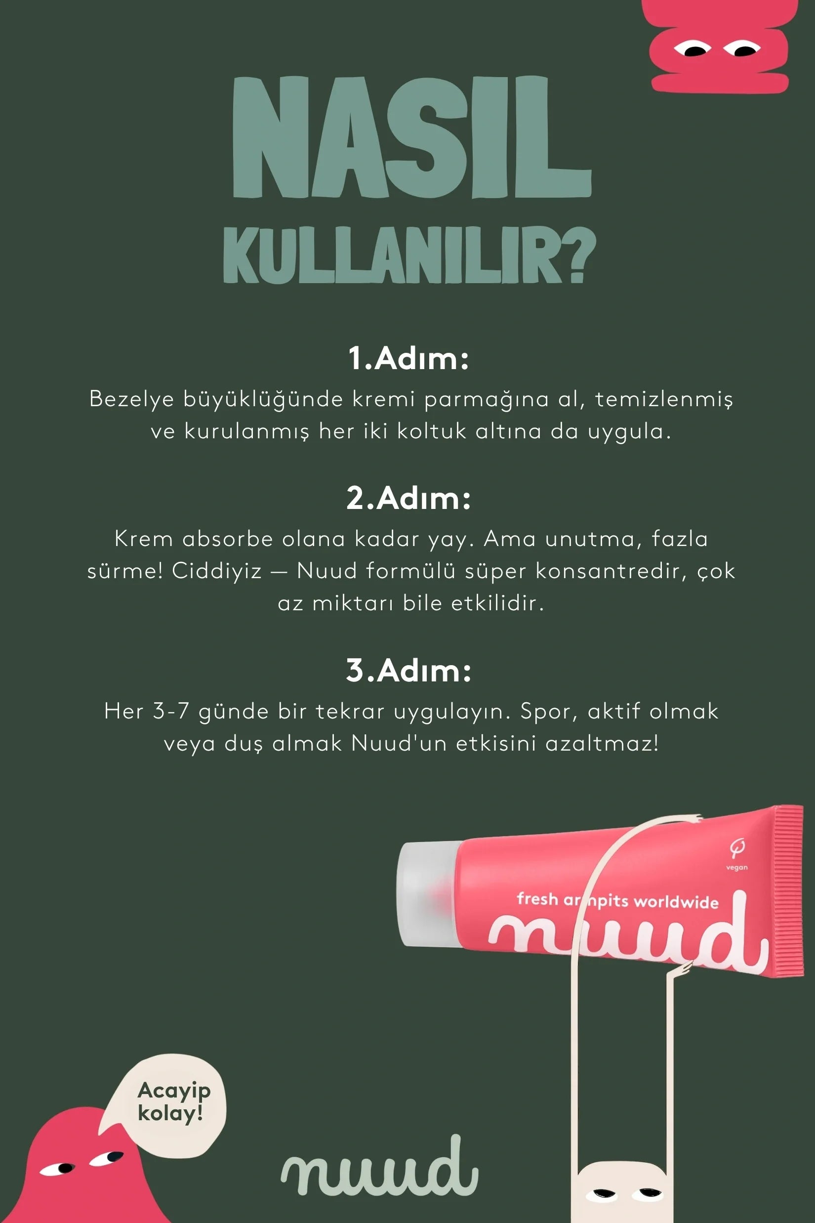 Nuud Starter Pack 15Ml - %100 Doğal Deodorant Krem, Ter Kokusu Önleyici (2 Ay), Vegan, Kokusuz, Alüminyum İÇermez