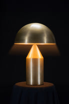 OBJEXOM-Fungi Eskitme Pirinç Kaplama Masa Lambası-Masa Lambası-2-Milagron.com