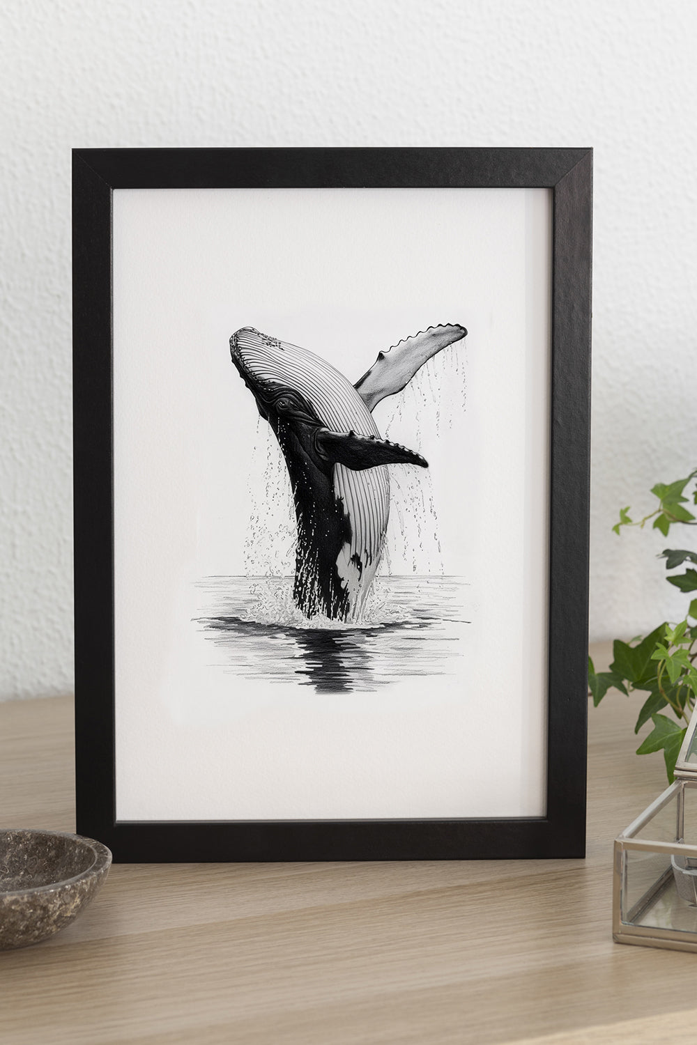 Karakalem Koleksiyonu Balina Posteri - 0