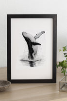 Karakalem Koleksiyonu Balina Posteri - 0