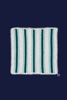 OHM Handmade-Beyaz Mavi Yeşil Stripes El İşi Dantel Örtü-Dantel Örtüler-1-Milagron.com