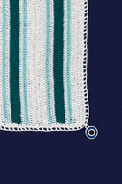 OHM Handmade-Beyaz Mavi Yeşil Stripes El İşi Dantel Örtü-Dantel Örtüler-2-Milagron.com