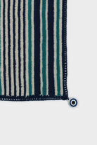 OHM Handmade-Lacivert Bej Yeşil Multi Stripes El İşi Dantel Örtü-Dantel Örtüler-2-Milagron.com