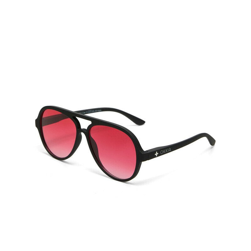 Okkia Alessio Unisex Güneş Gözlüğüsiyah / Lens : Kırmızı