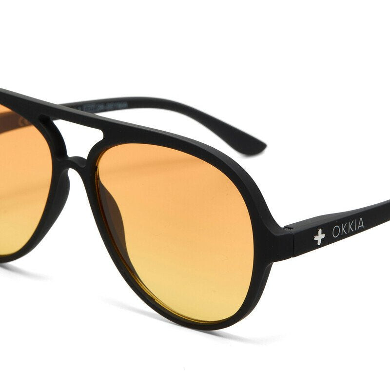 Okkia Alessio Unisex Güneş Gözlüğüsiyah / Lens : Sarı