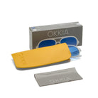 Okkia Alessio Unisex Güneş Gözlüğütransparan Beyaz / Lens: Mavi