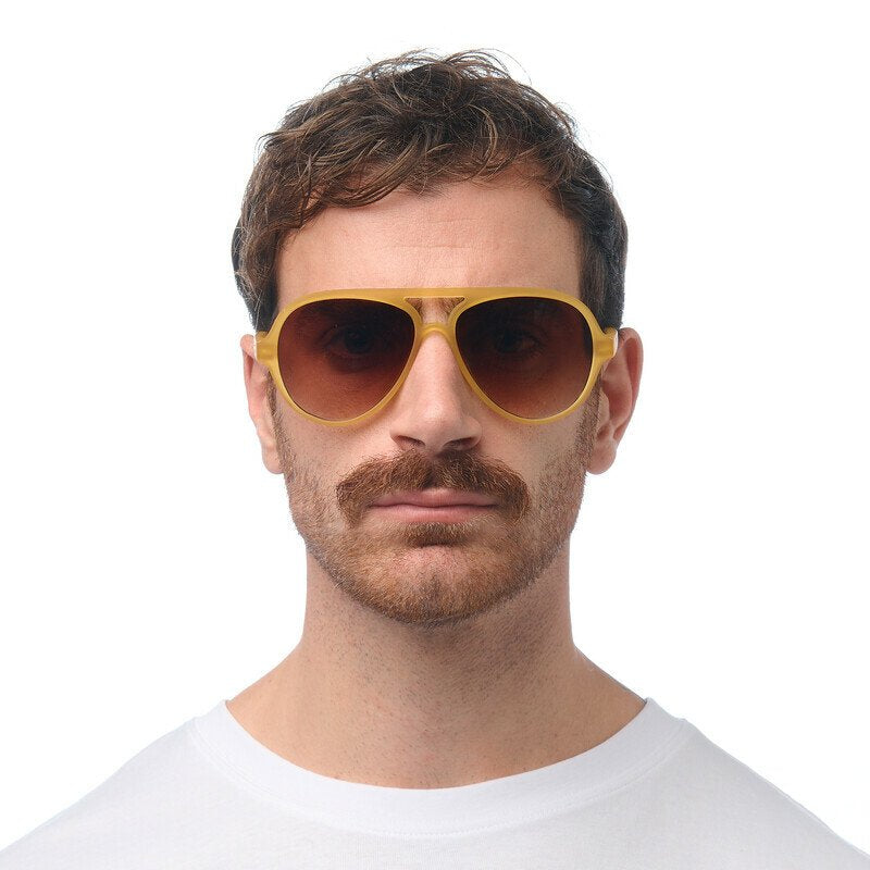 Okkia Alessio Unisex Güneş Gözlüğütransparan Sarı / Lens: Kahverengi Degrade
