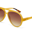 Okkia Alessio Unisex Güneş Gözlüğütransparan Sarı / Lens: Kahverengi Degrade
