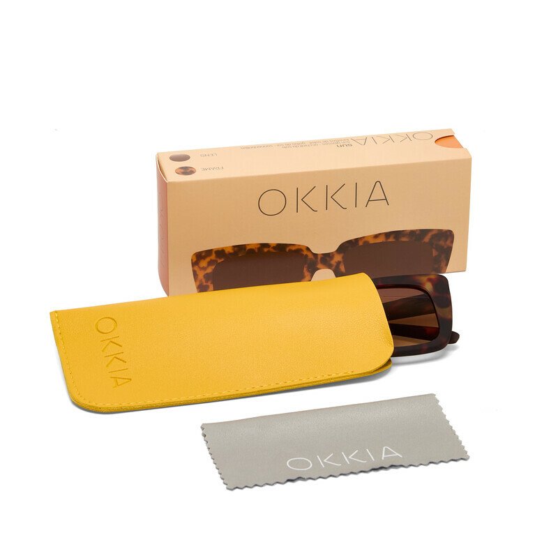 Okkia Elba Unisex Güneş Gözlüğühavana / Lens : Kahverengi Gradyan