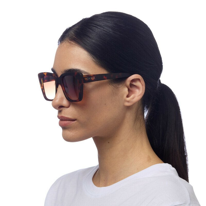 Okkia Elba Unisex Güneş Gözlüğühavana / Lens : Kahverengi Gradyan