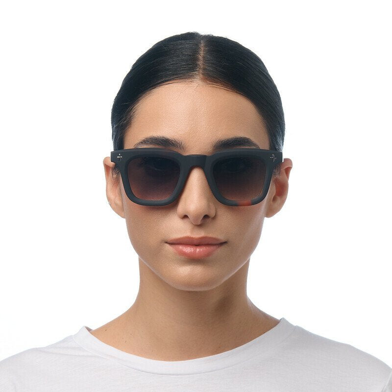 Okkia Firenze Unisex Güneş Gözlüğü Siyah Havana / Lens: Yeşil Gradyan