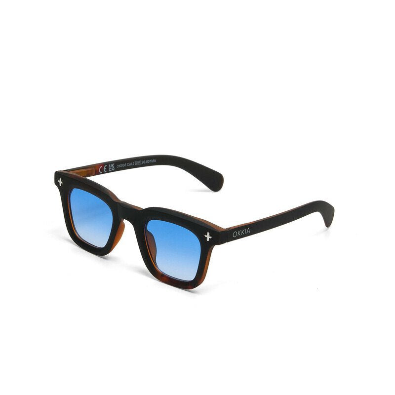 Okkia Firenze Unisex Güneş Gözlüğüsiyah Havana / Lens : Mavi