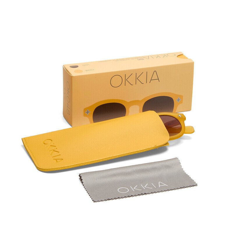 Okkia Milano Unisex Güneş Gözlüğü Sarı / Lens: Kahverengi Gradyan