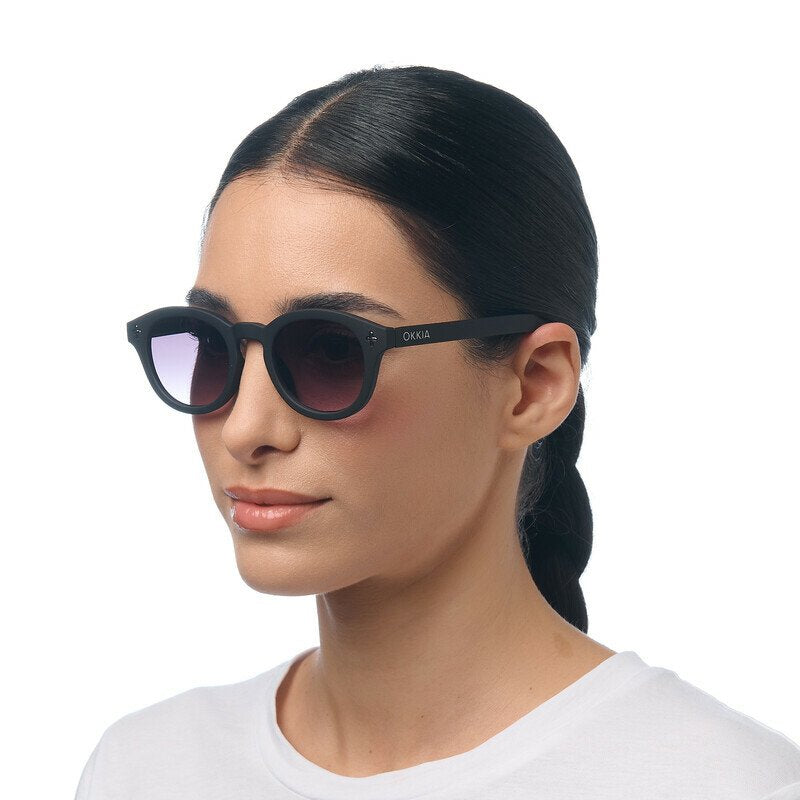 Okkia Milano Unisex Güneş Gözlüğü Siyah / Lens: Siyah Gradyan