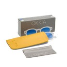 Okkia Milano Unisex Güneş Gözlüğü Transparan Beyaz / Lens: Mavi Gradyan