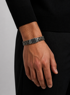 Noctra Cross Silver Erkek Bileklik
