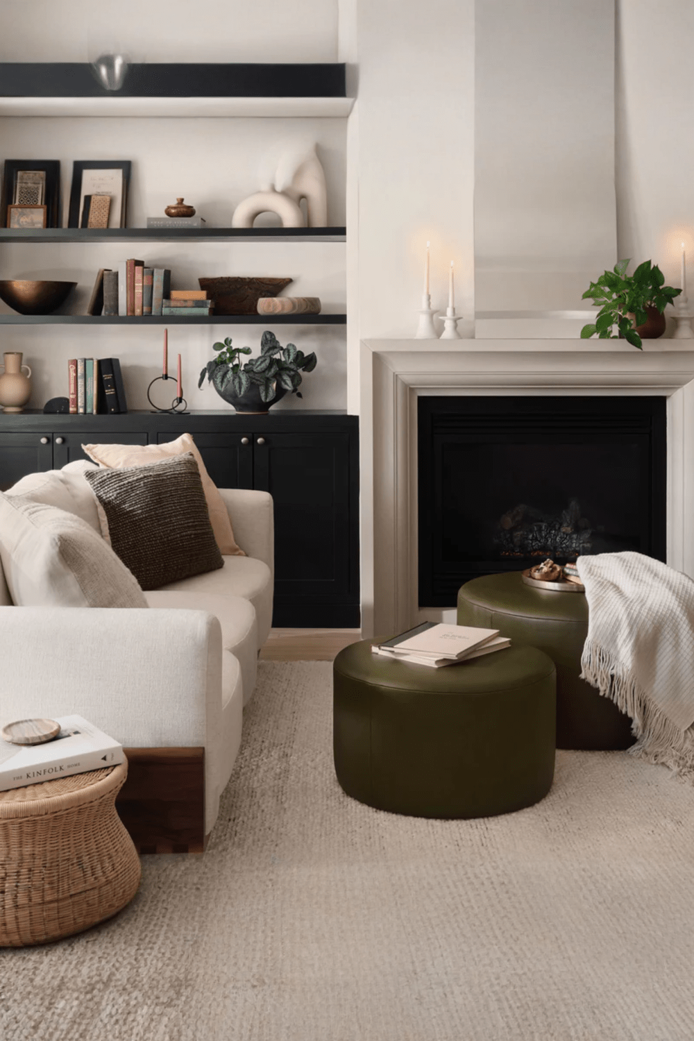 Ocimum Home-Auro Haki 2'li Puf-Puf-6-Milagron.com