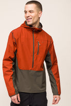 Airshell Kapüşonlu Rüzgar Ve Suya Dayanıklı Anorak - Kırmızı Tarçın