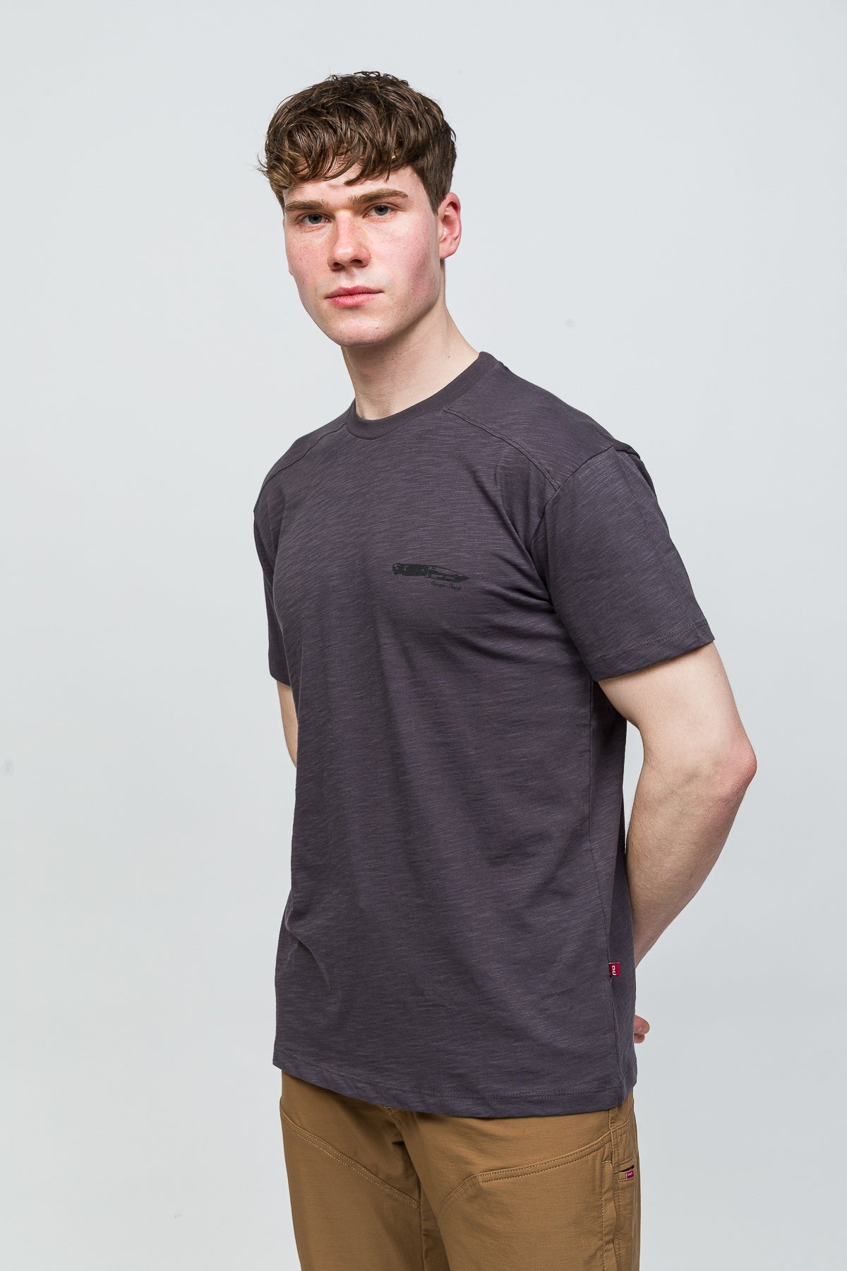 Bushcraft T-Shirt %100 Pamuk Printed - Antrasit