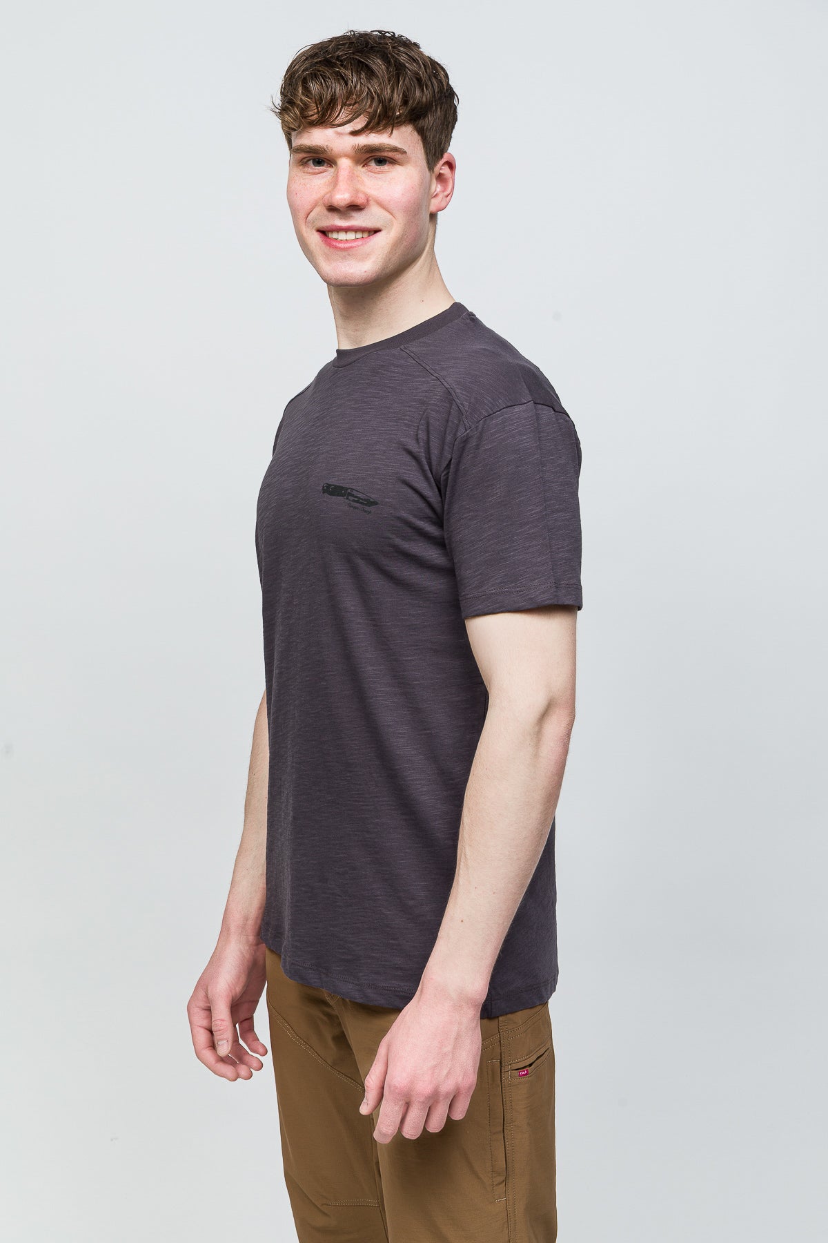 Bushcraft T-Shirt %100 Pamuk Printed - Antrasit