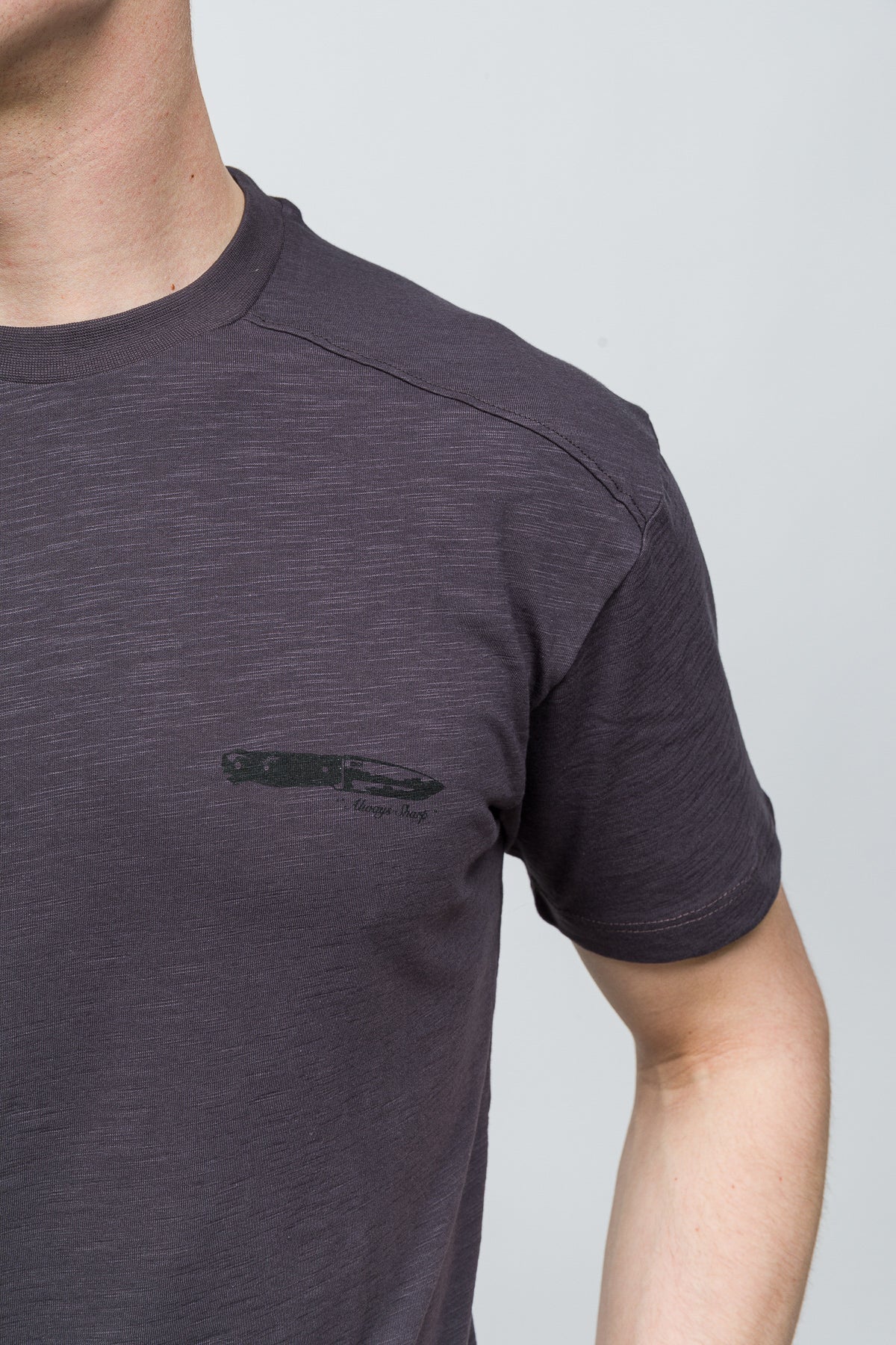 Bushcraft T-Shirt %100 Pamuk Printed - Antrasit