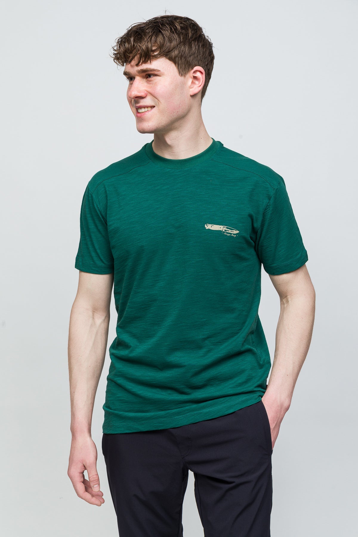 Bushcraft T-Shirt %100 Pamuk Printed - Yeşil