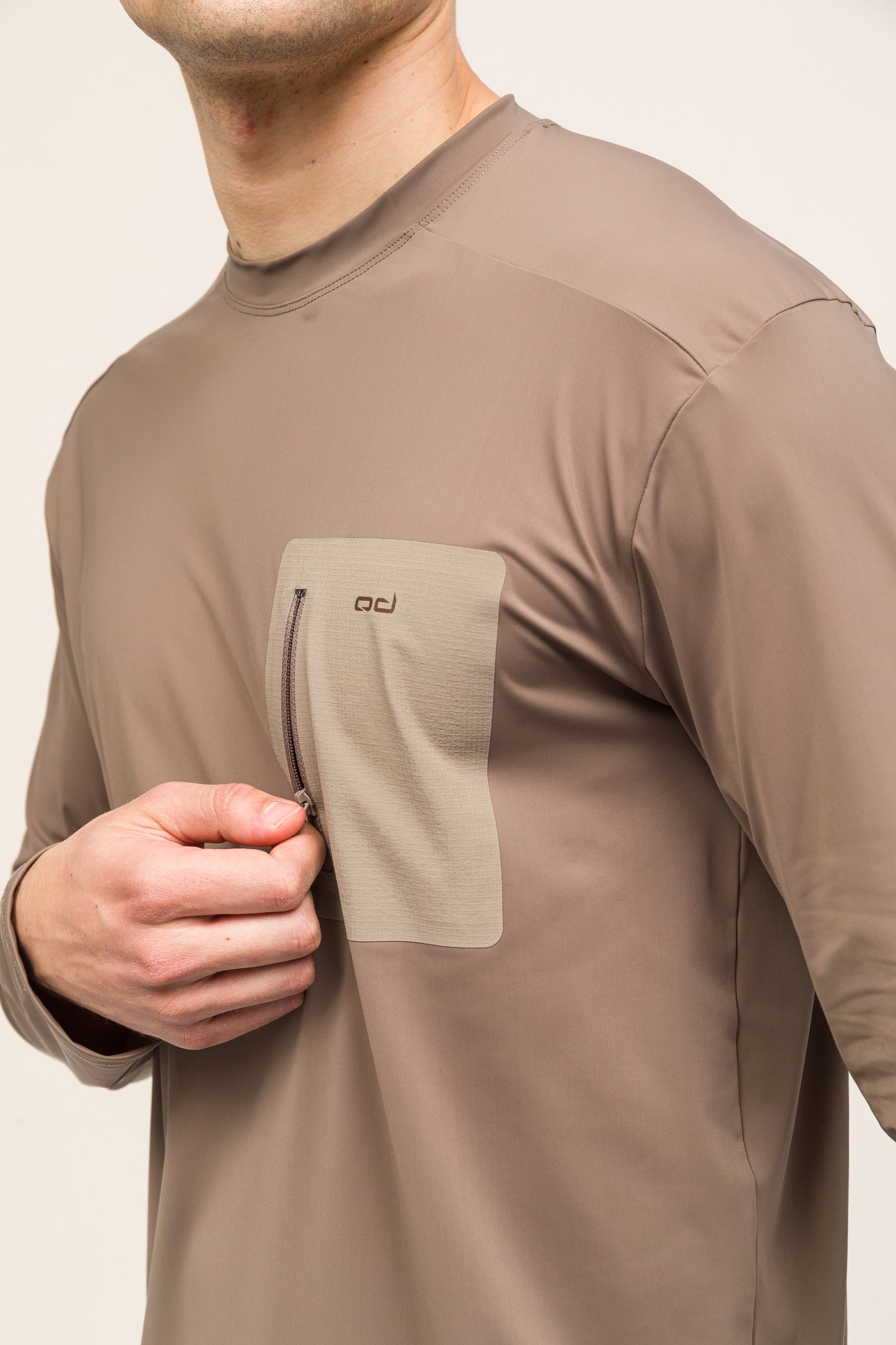Climacool Performans Uzun Kollu T-Shirt - Bej
