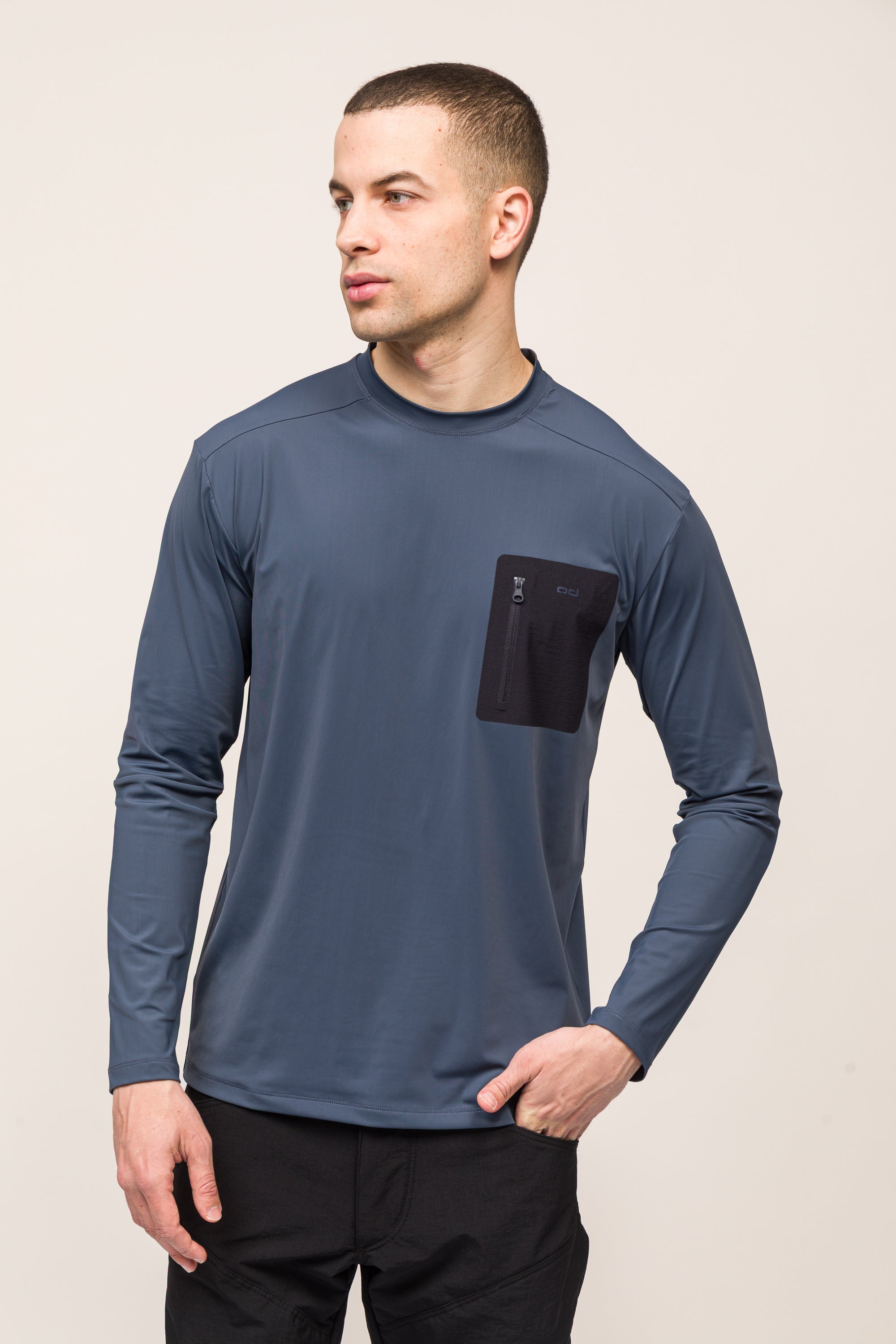 Climacool Performans Uzun Kollu T-Shirt - Indigo