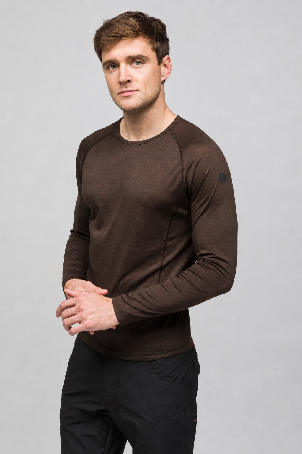 All-Season %100 Merino Uzun Kollu T-Shirt 135 Gr - Kahverengi