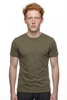 Soft Tees Basic T-Shirt %100 Pamuk Haki Melanj