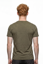 Soft Tees Basic T-Shirt %100 Pamuk Haki Melanj