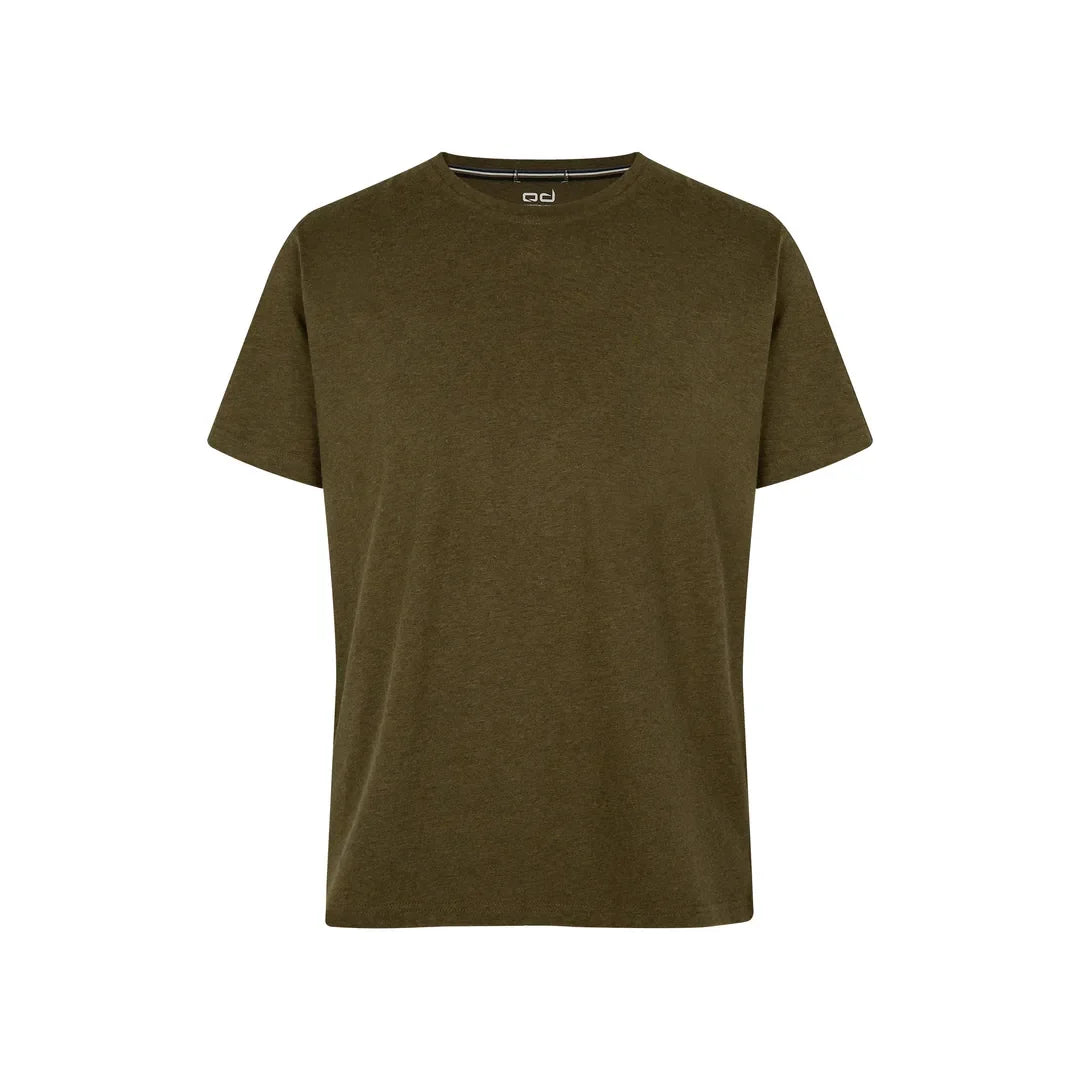 Soft Tees Basic T-Shirt %100 Pamuk Haki Melanj