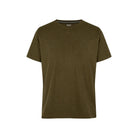 Soft Tees Basic T-Shirt %100 Pamuk Haki Melanj