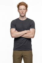 Soft Tees Basic T-Shirt %100 Pamuk Gri Melanj
