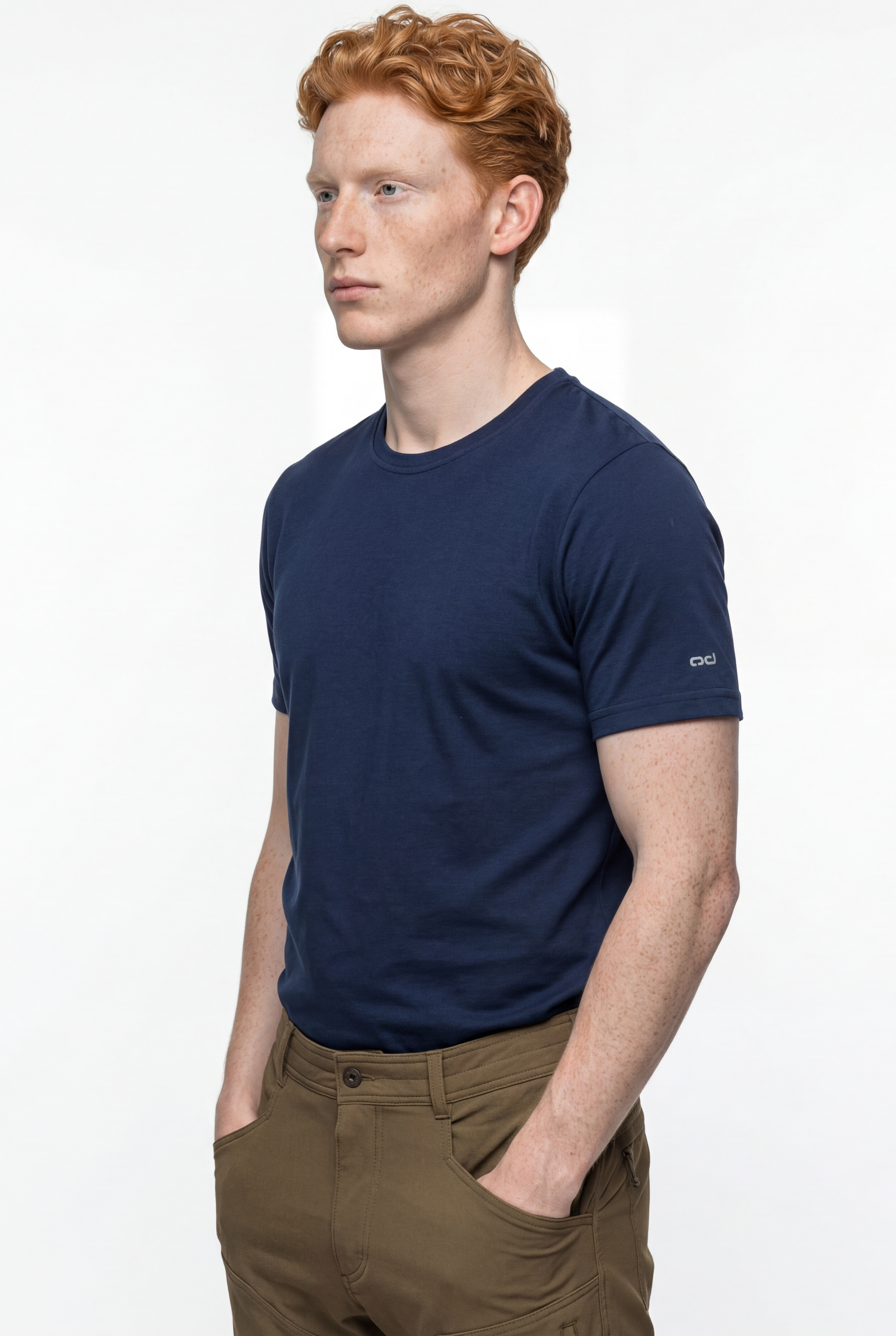 Soft Tees Basic T-Shirt %100 Pamuk Lacivert