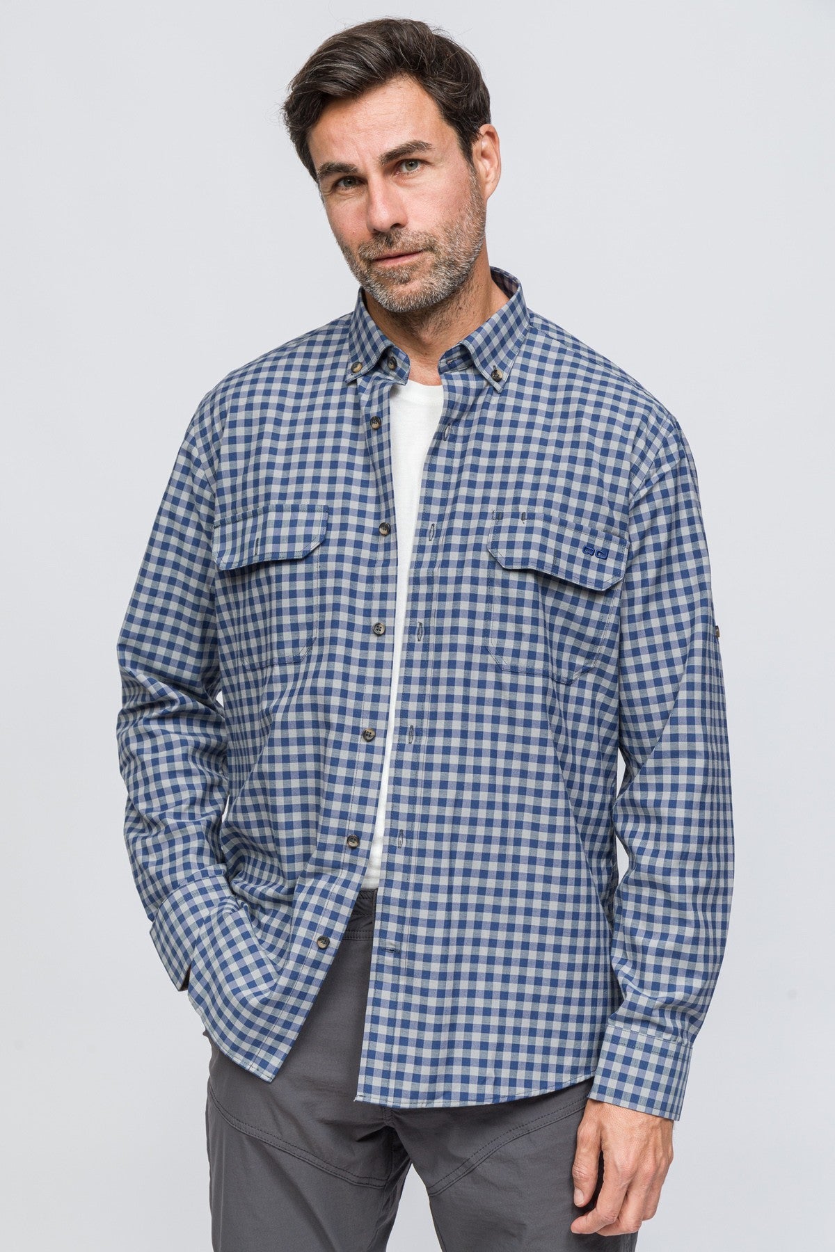 Sprg Flannel Gömlek Pamuk - Mavi Lacivert Ekose