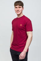 Traveller T-Shirt %100 Pamuk Printed - Bordo