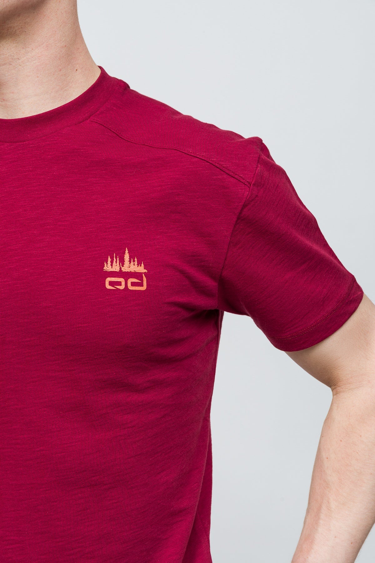 Traveller T-Shirt %100 Pamuk Printed - Bordo