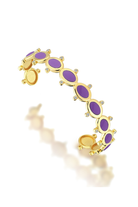 Odda75-Altın Kaplama 925 Ayar Gümüş Esma Bilezik Lila-Bileklik-1-Milagron.com