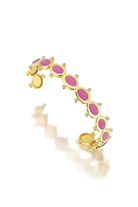 Odda75-Altın Kaplama 925 Ayar Gümüş Esma Bilezik Pembe-Bileklik-1-Milagron.com