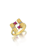 Odda75-Altın Kaplama 925 Ayar Gümüş Pembe Pare Yüzük-Yüzük-1-Milagron.com