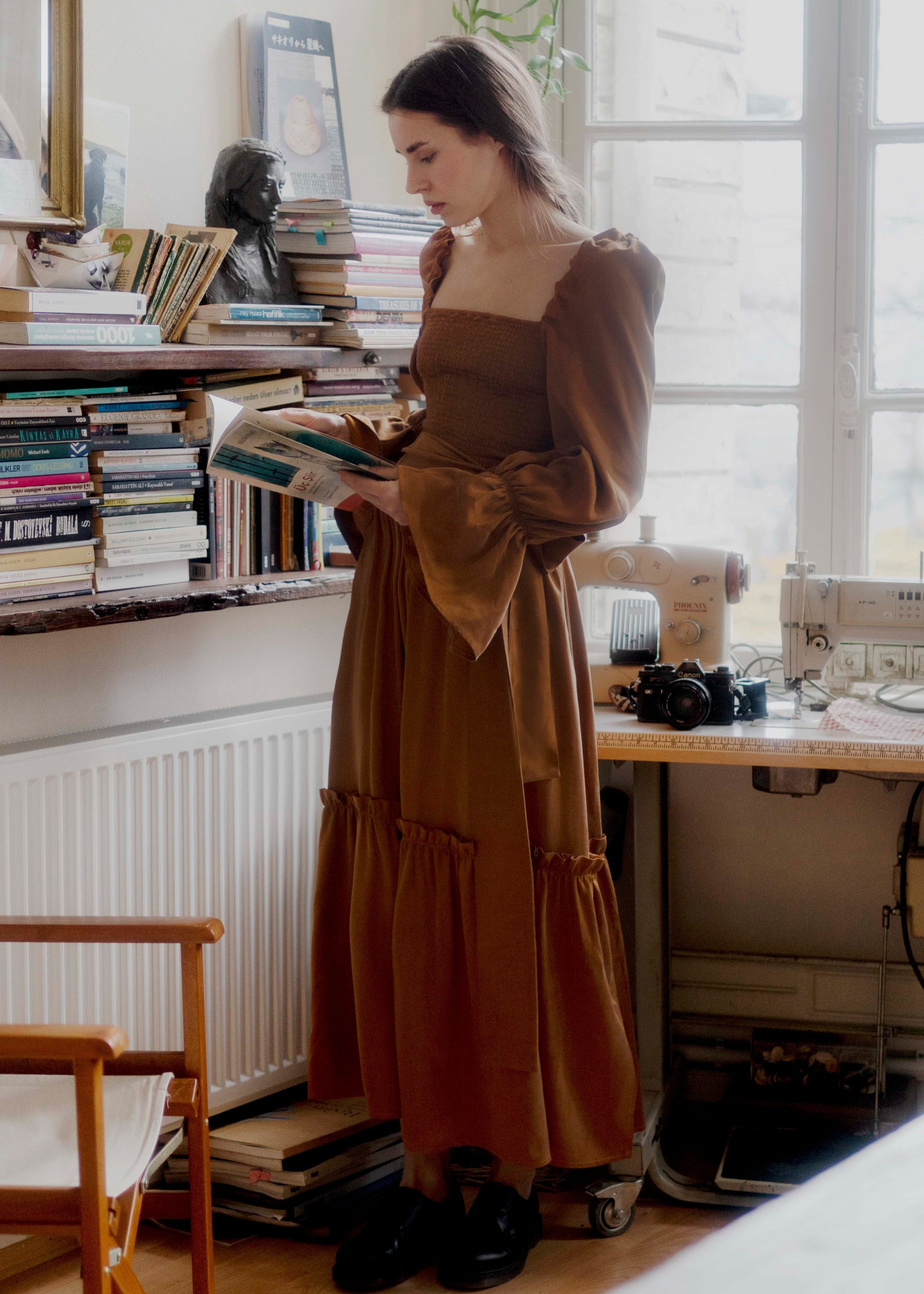 Oh Seven Days-Bailey Reversible Dress Copper-1-Milagron.com