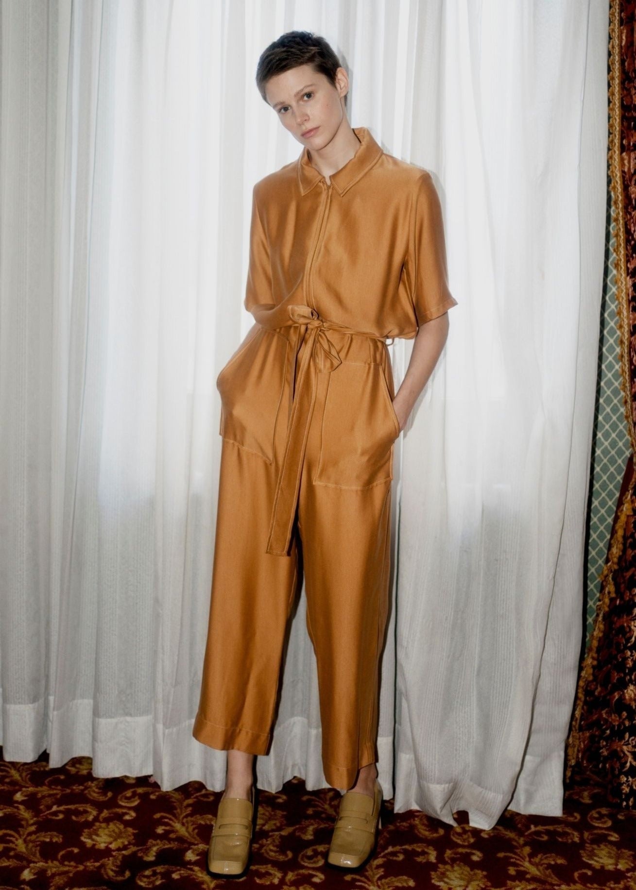 Oh Seven Days-Beatrice Boilersuit Copper-Jumpsuit-1-Milagron.com
