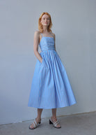 Beth Dress - Blue Stripes