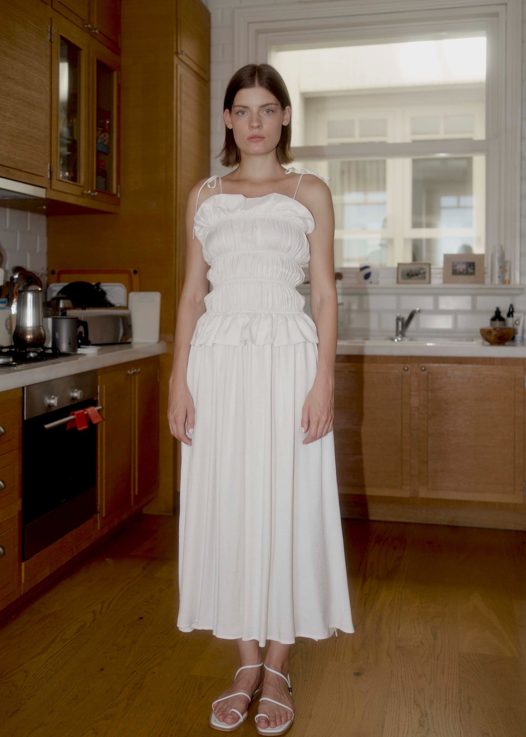 Oh Seven Days-Crinkle Dress White-Dresses-1-Milagron.com