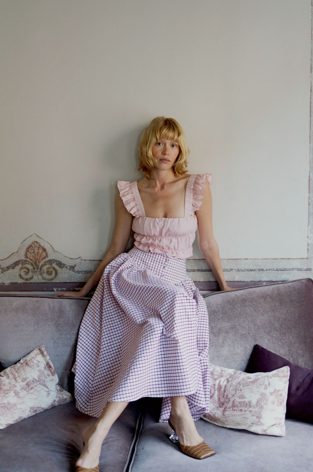 Oh Seven Days-Dani Skirt Red Check-6-Milagron.com