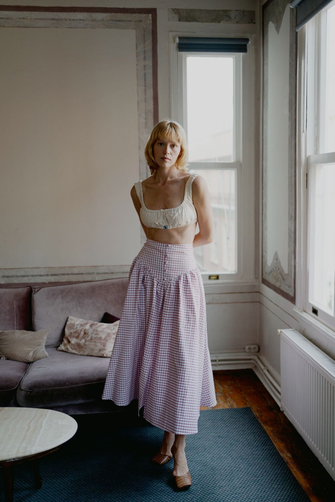 Oh Seven Days-Dani Skirt Red Check-7-Milagron.com